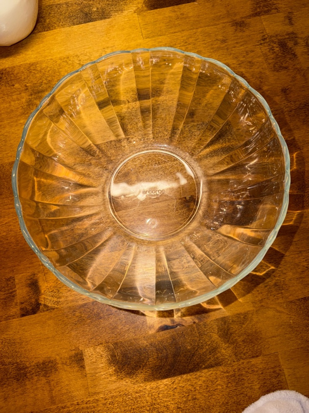 Arcoroc French Glassware Scalloped Bowl